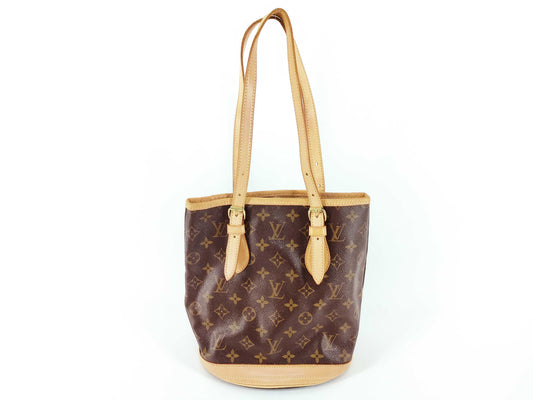 LOUIS VUITTON Monogram Bucket PM Tote Bag