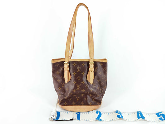 LOUIS VUITTON Monogram Bucket PM Tote Bag