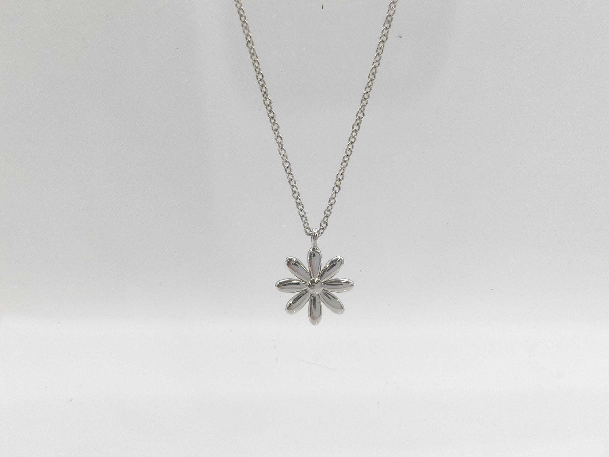 Tiffany&Co. Daisy Flower Diamond WG AU750 2.0g Necklace