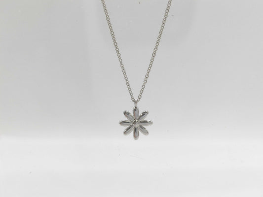 Tiffany&Co. Daisy Flower Diamond WG AU750 2.0g Necklace