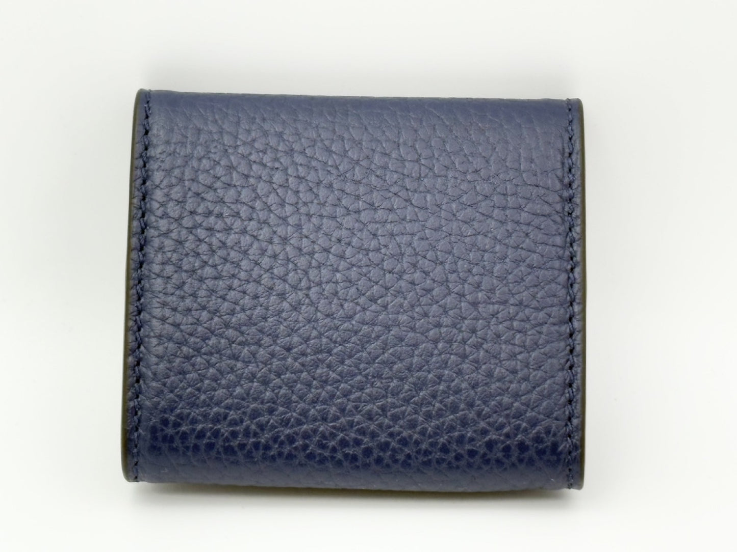 GUCCI Gucci 771160 Logo Leather Coin Purse Navy Coin Case