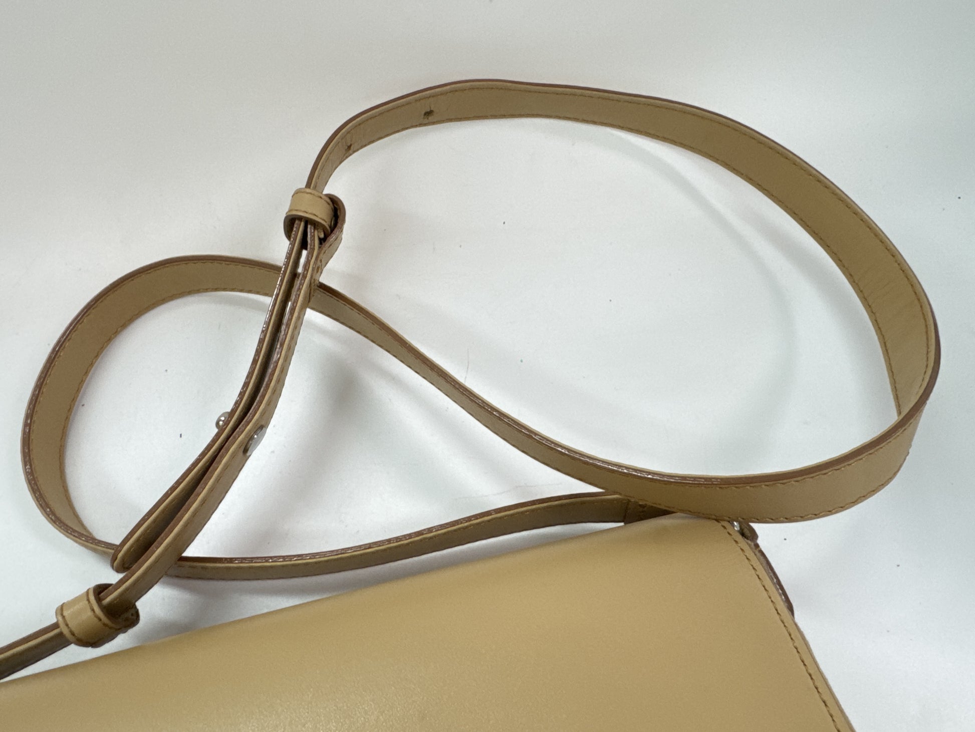 BURBERRY Leather Shoulder Bag with Check Pattern on Both Sides