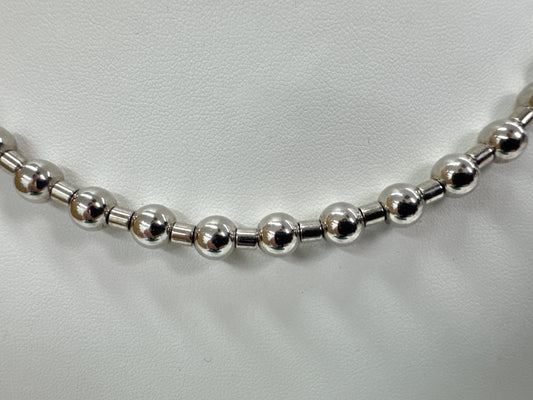 LOUIS VUITTON Vuitton Coreyer Escalator Ball Chain Silver Necklace