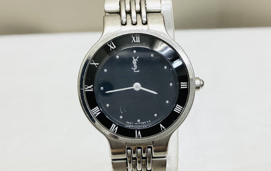 Yves Saint Laurent 5421-H100058 790144 Roman Quartz Black Dial Women's Watch