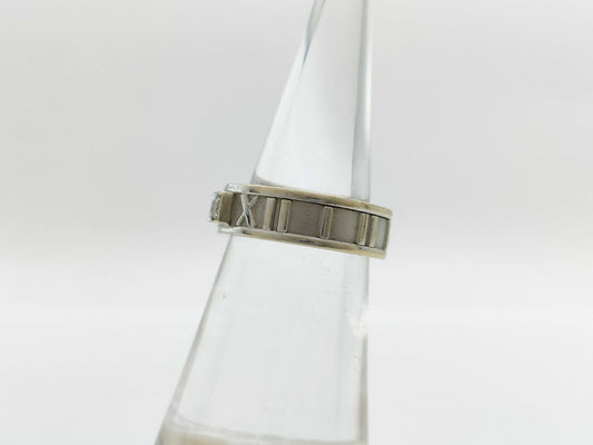 Tiffany & Co. Atlas 3PD White Gold 750 7.1g Ring