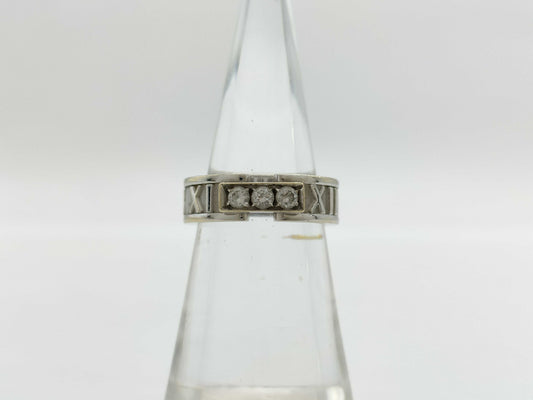 Tiffany & Co. Atlas 3PD WG 750 7.1g Ring