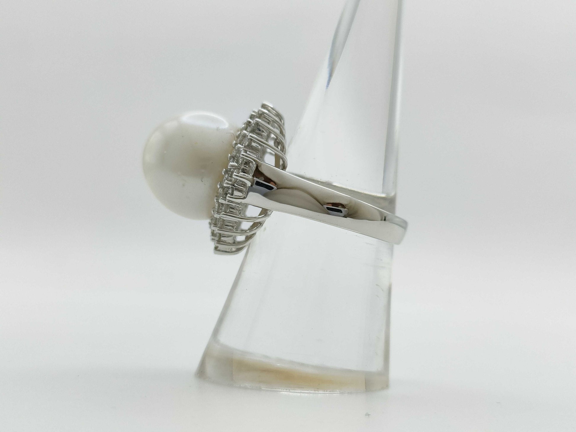 Pearl diameter approx. 13.5mm D1.14ct 750 12.1g ring