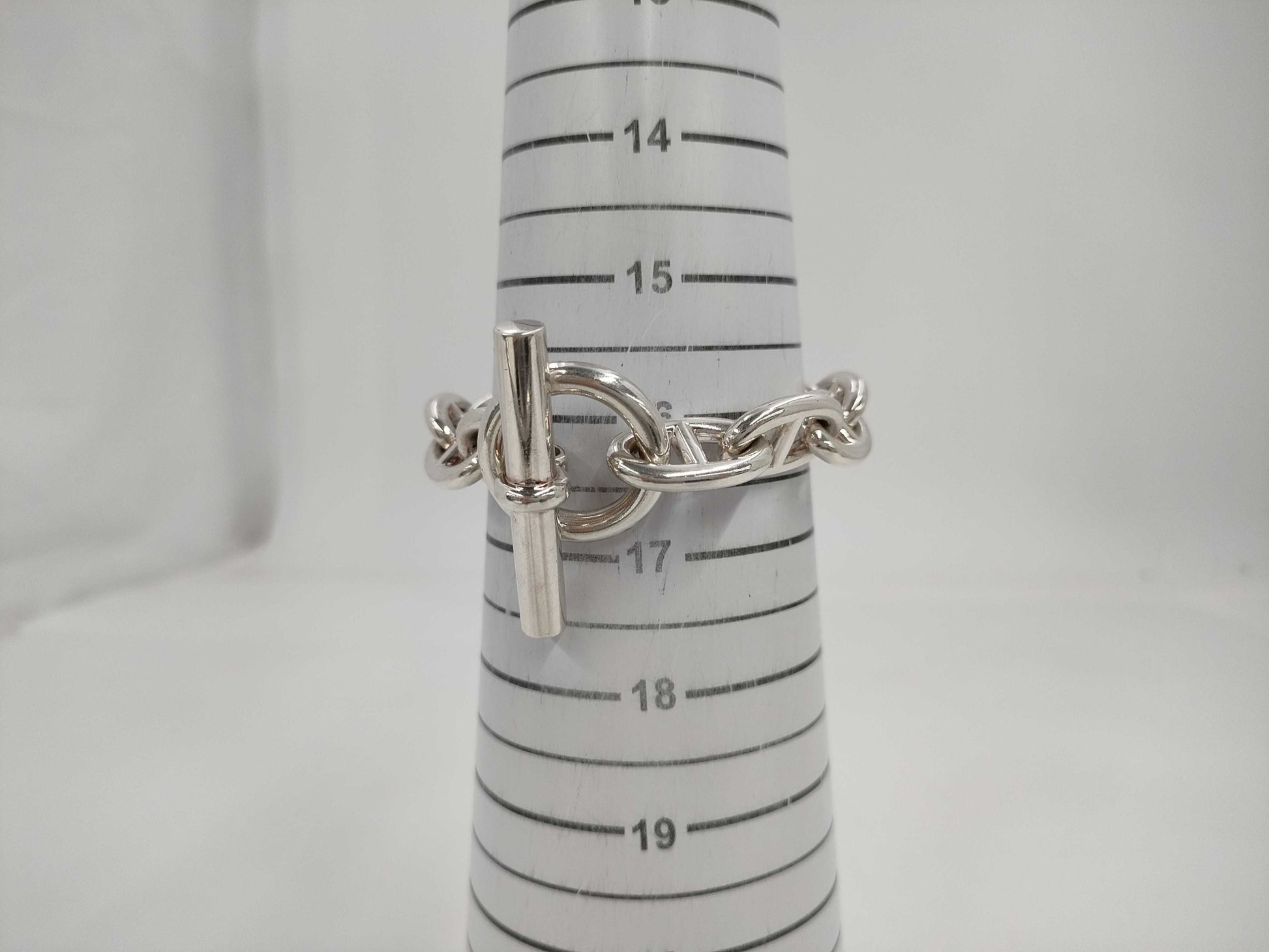 HERMES Schone Dunkle TGM 11 Frames 106.4g SV925 Bracelet Bracelet Bangle
