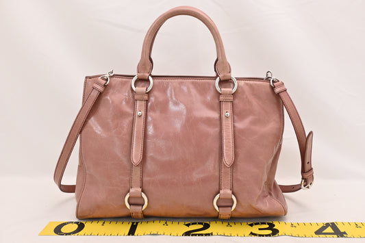 Miu Miu MIUMIU Handbag 2-Way Tote Bag Pink Strap Pink SV Hardware Handbag