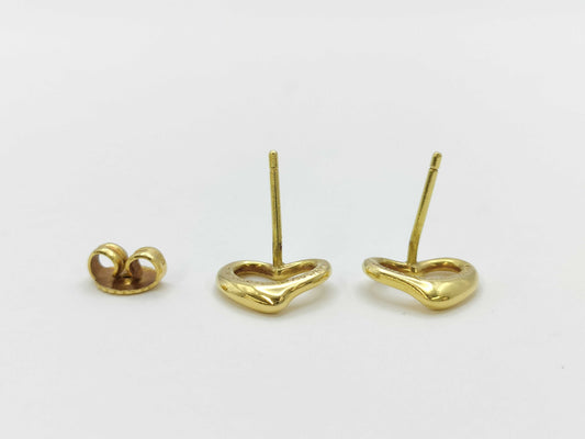Tiffany&Co. Open Heart YG 750 2.1g Earrings