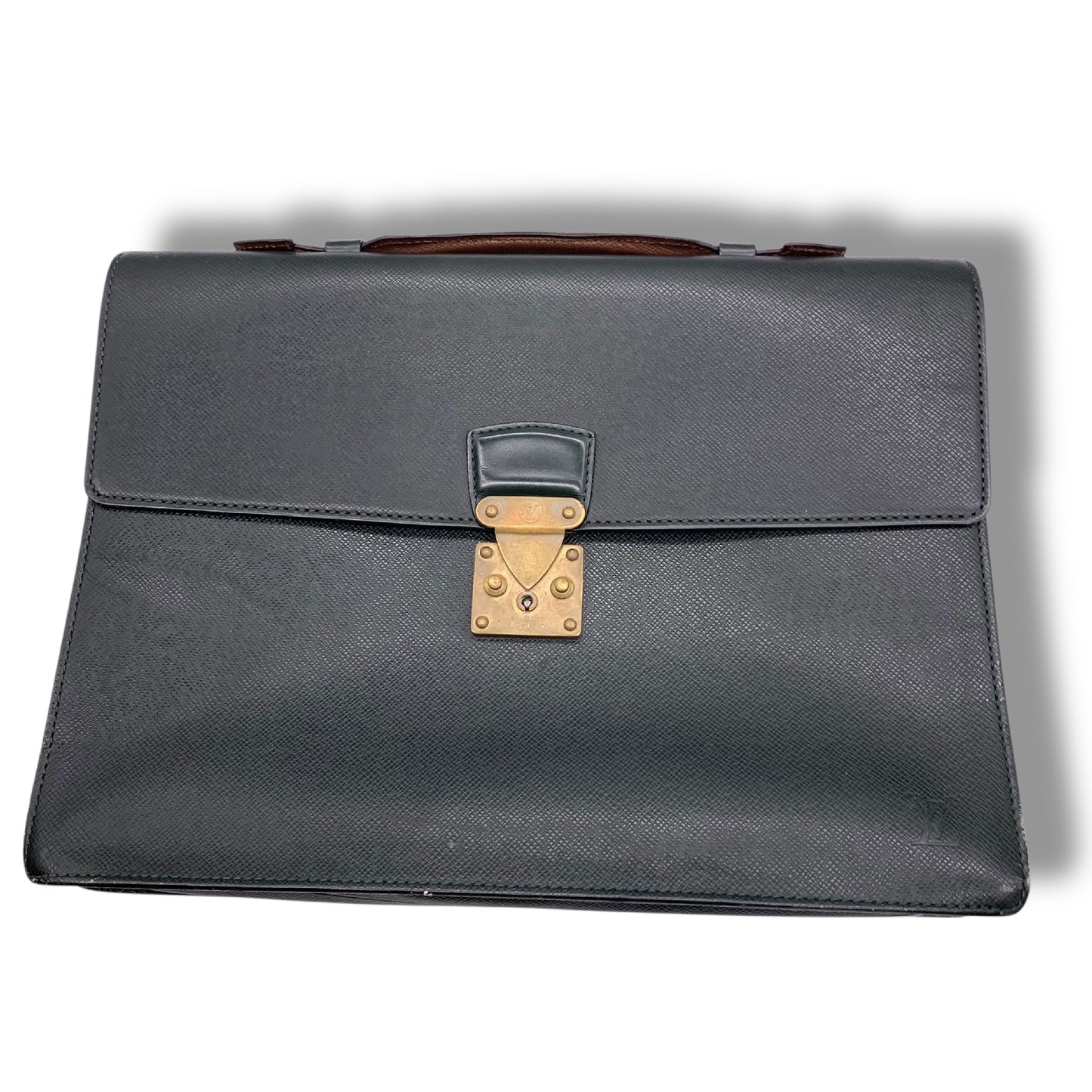 LOUIS VUITTON Taiga Monogram Business Bag 3-Piece Set