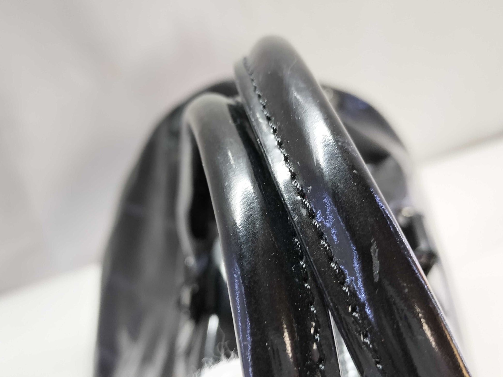 LONG CHAMP LONG CHAMP Enamel Boston Bag Black Boston Bag