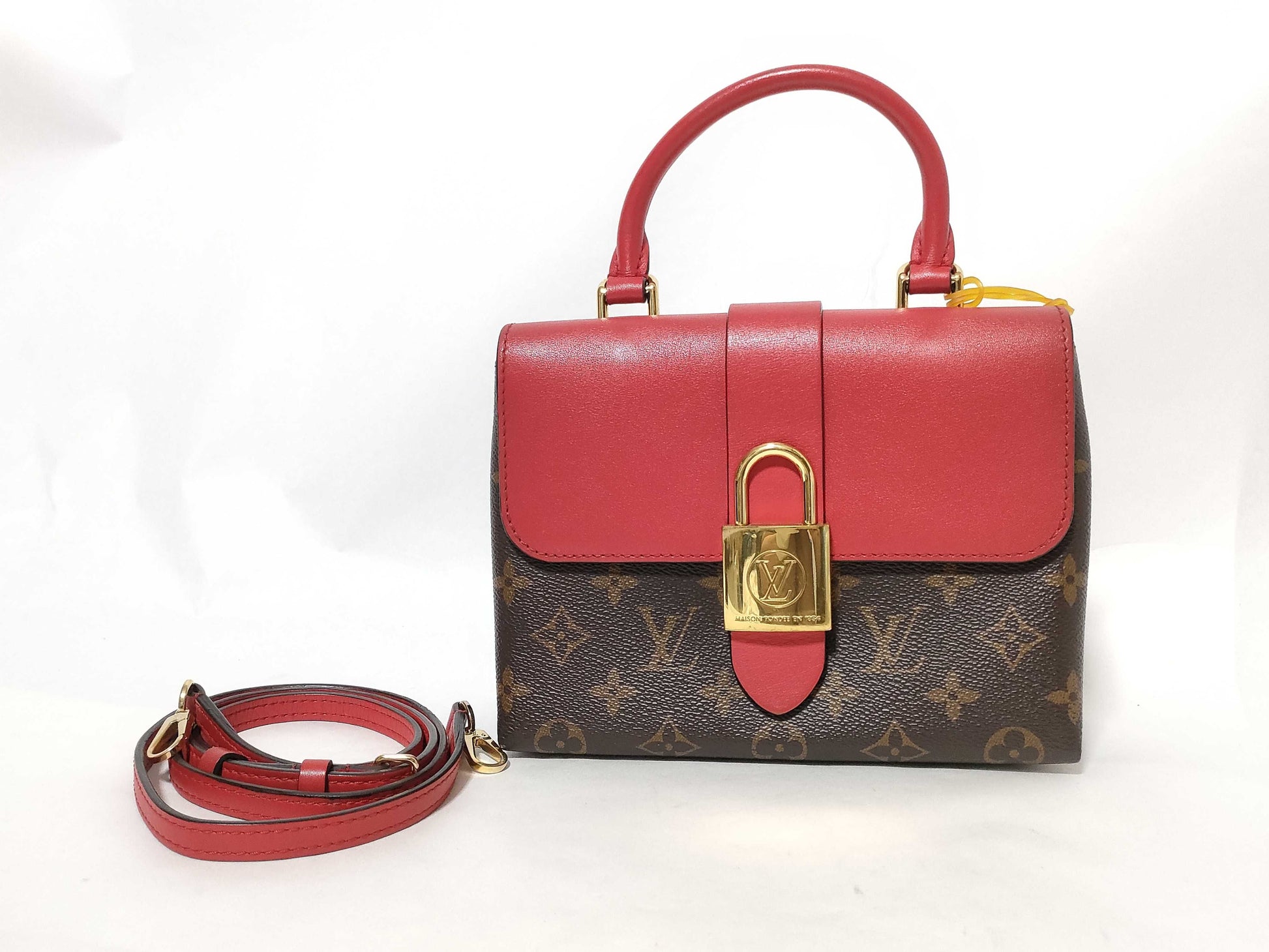 LOUIS VUITTON Monogram Louis Vuitton Rocky BB Monogram Red Shoulder Bag