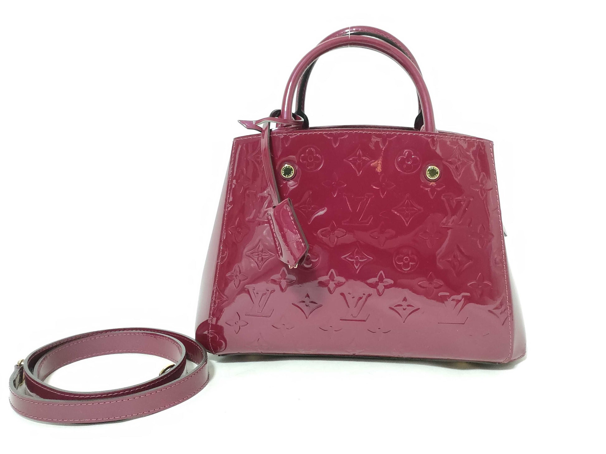 LOUIS VUITTON Vernis Louis Vuitton Monogram Vernis Montaigne BB Handbag