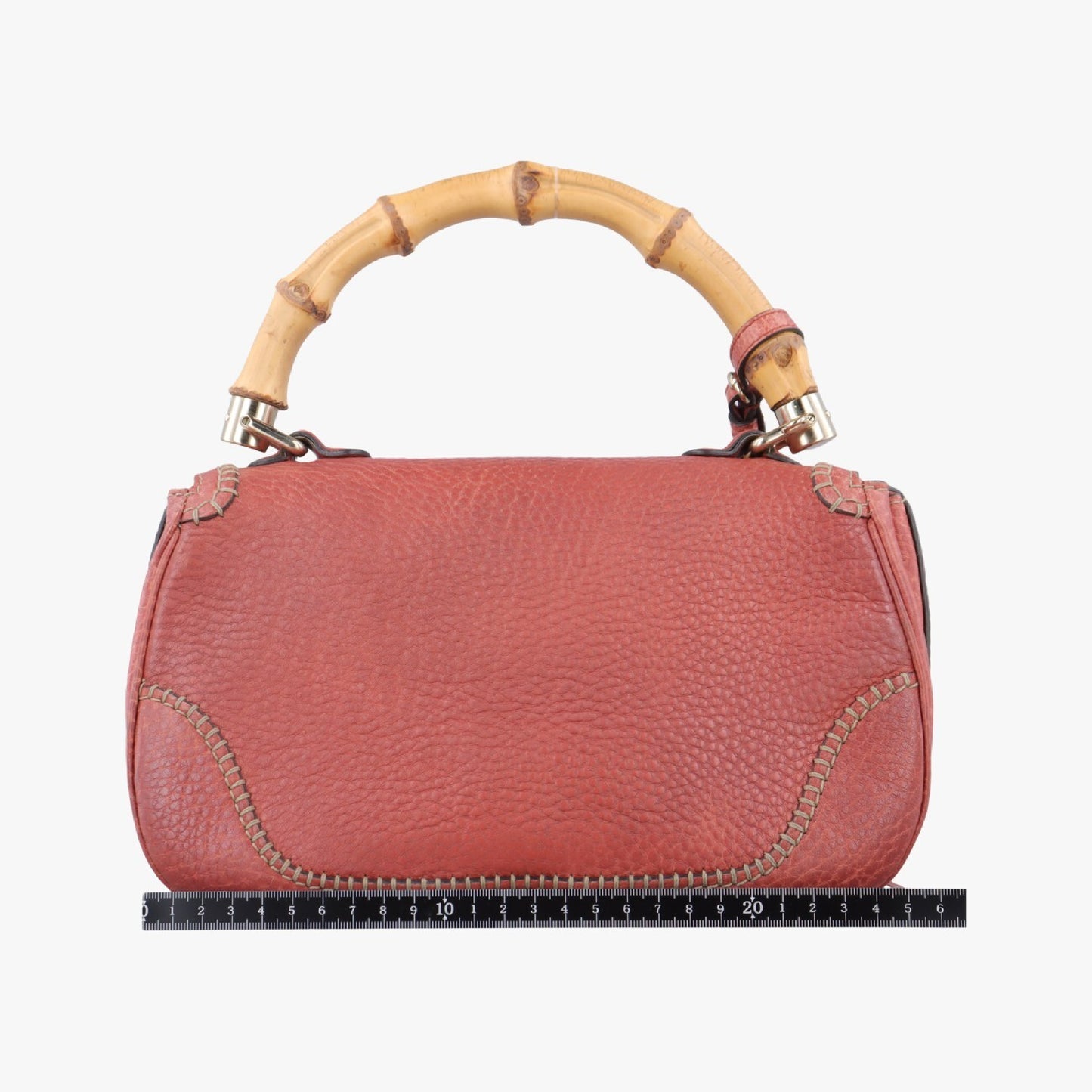 GUCCI New Bamboo Terracotta Leather 254884B8418725 Handbag