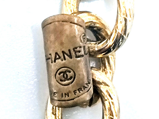 CHANEL Coco Mark Rhinestone Double Long Necklace