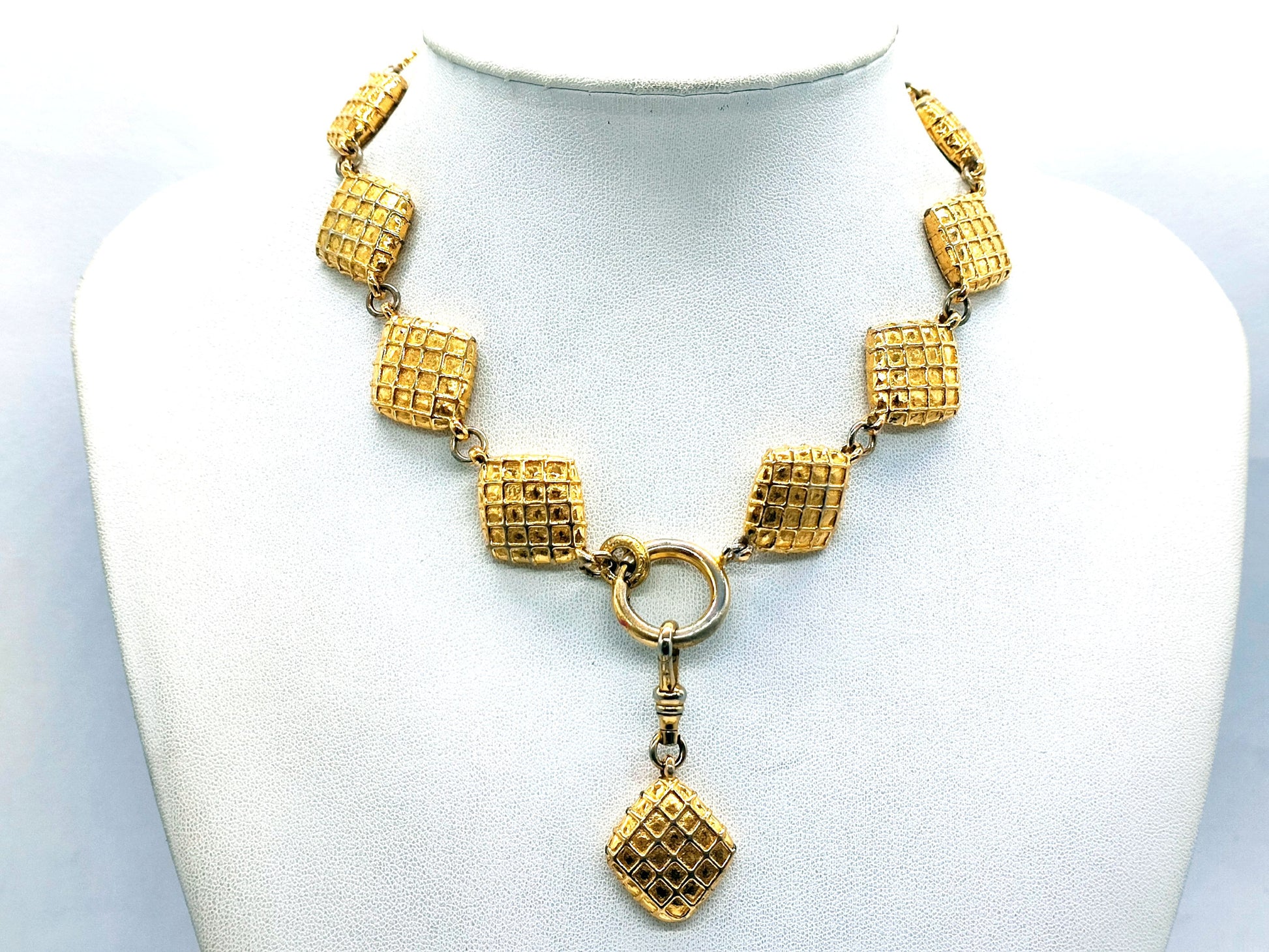CHANEL Matrasse Diamond 13-Strand Swing Necklace Necklace