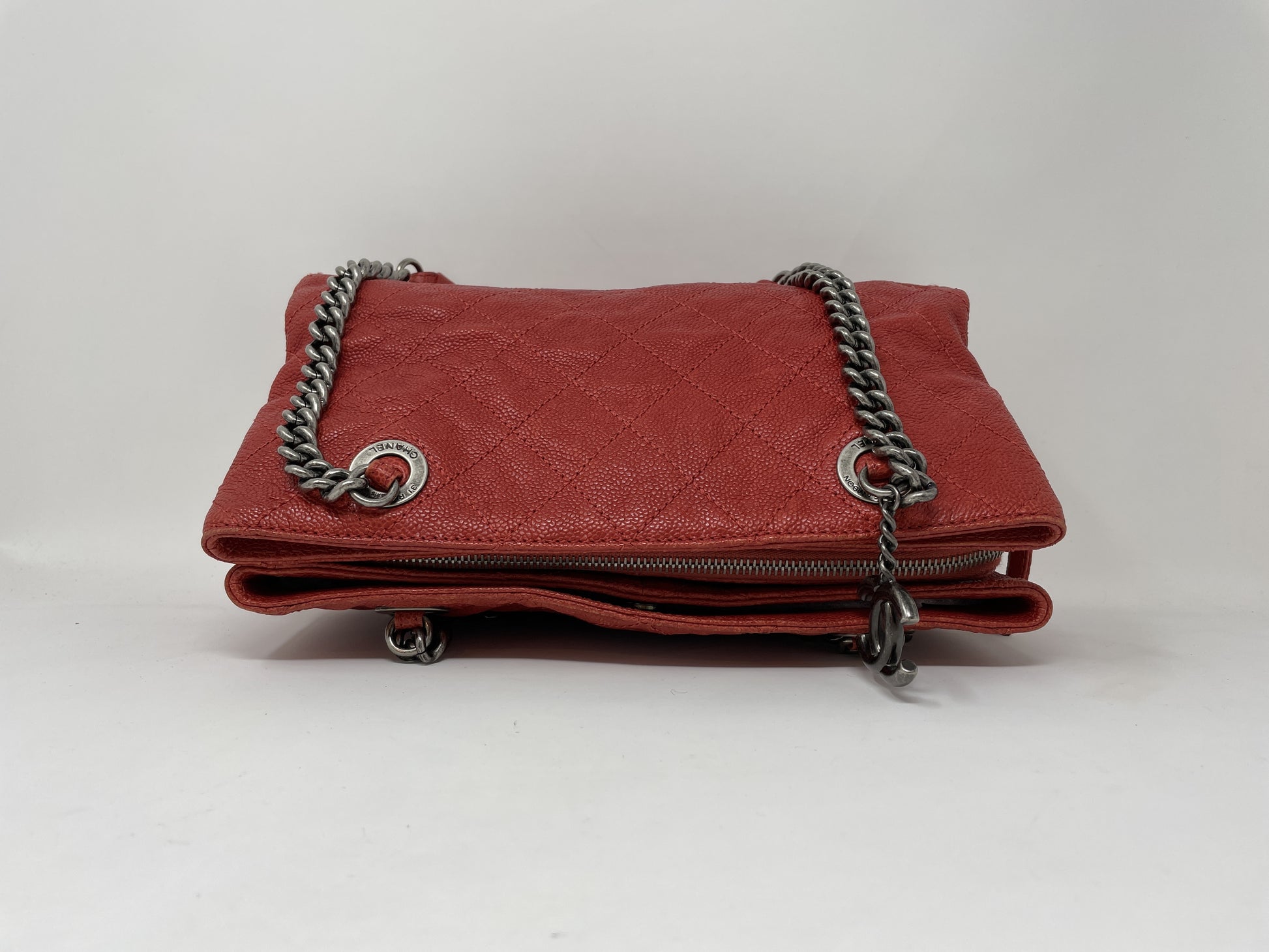 CHANEL CHANEL Tote Bag Matlasse Caviar Skin Cocomark Silver Fittings Tote Bag