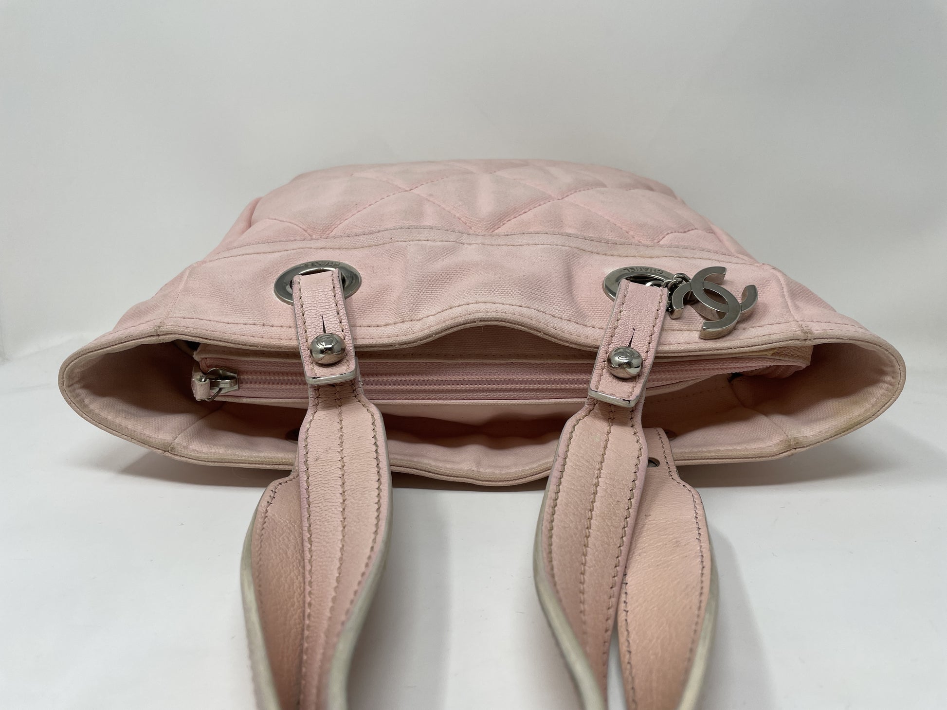 CHANEL CHANEL Tote Bag Paris Ritz Silver Fittings Cocomark Canvas Tote Bag