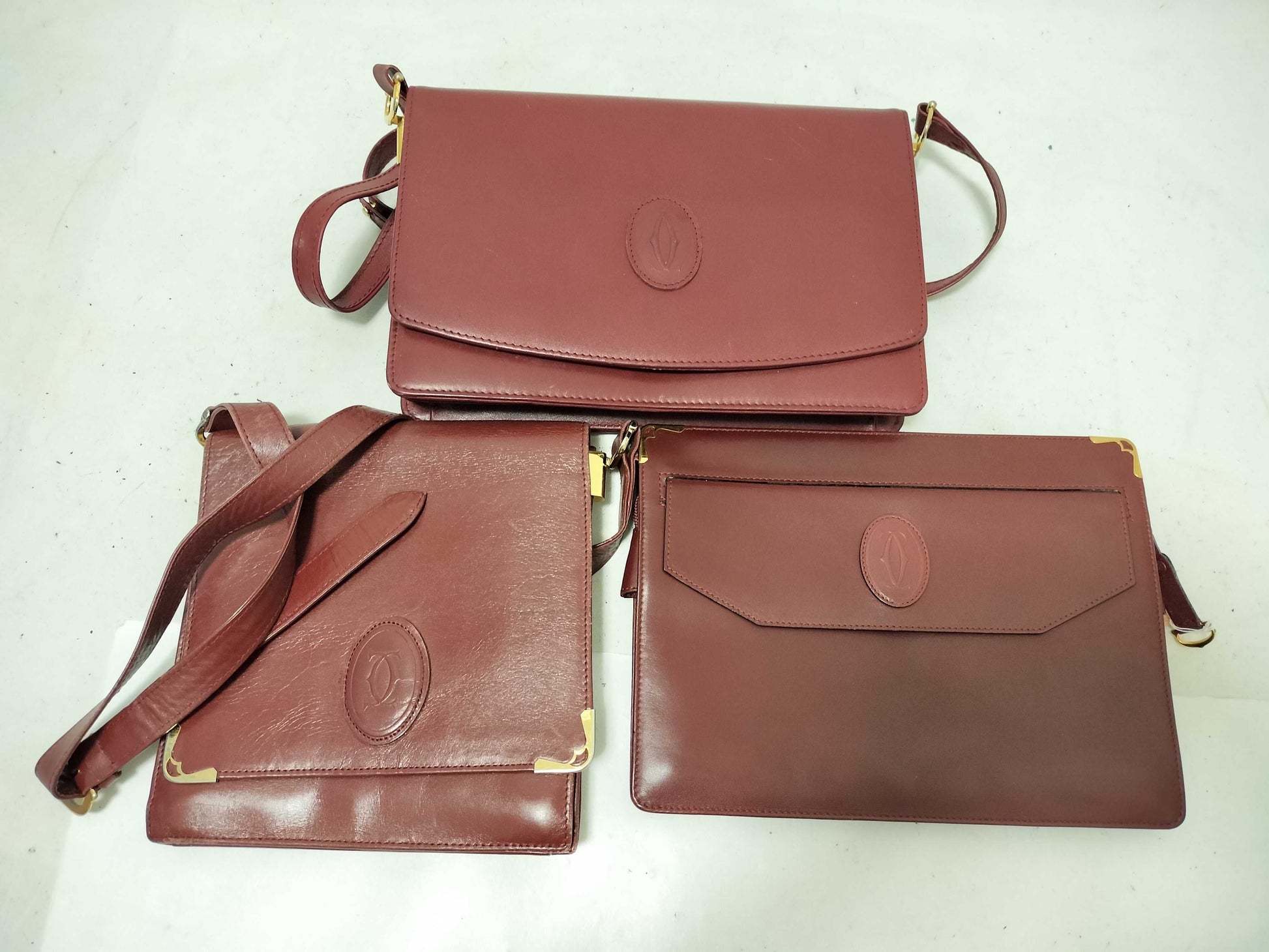 Cartier Must Cartier Must Line Shoulder Bag 3-Piece Set