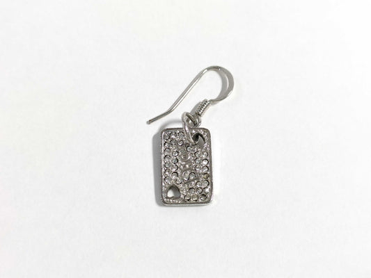 Dior DIOR Rhinestone Silver Earrings