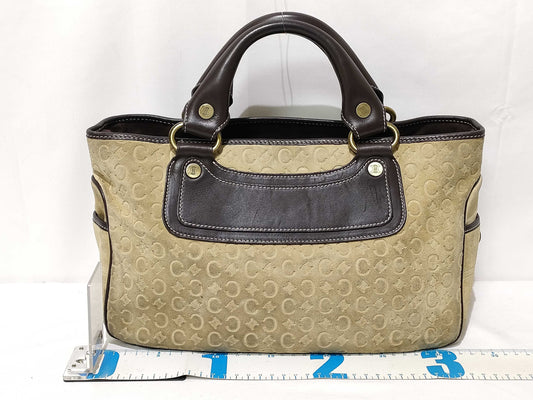 CELINE Celine Boogie Bag Handbag Suede C Macadam Print Handbag