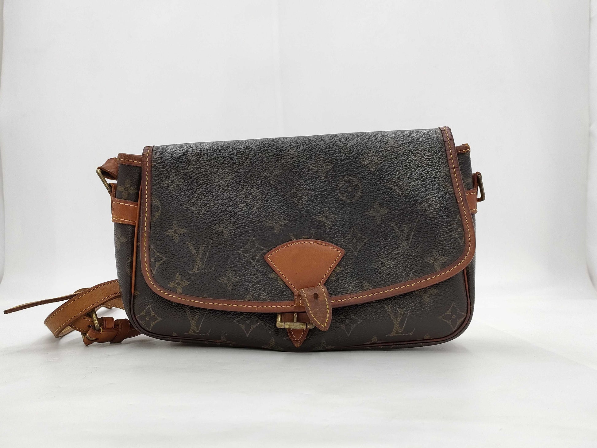 LOUIS VUITTON Monogram Sologne M42250 Brown Shoulder Bag