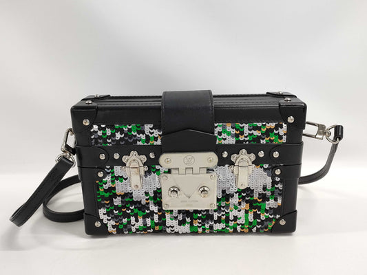 LOUIS VUITTON Vuitton Sequin Box Petitmal W19cm Shoulder Bag