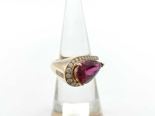 TL5.56ct D0.50ct K18 11.2g Ring