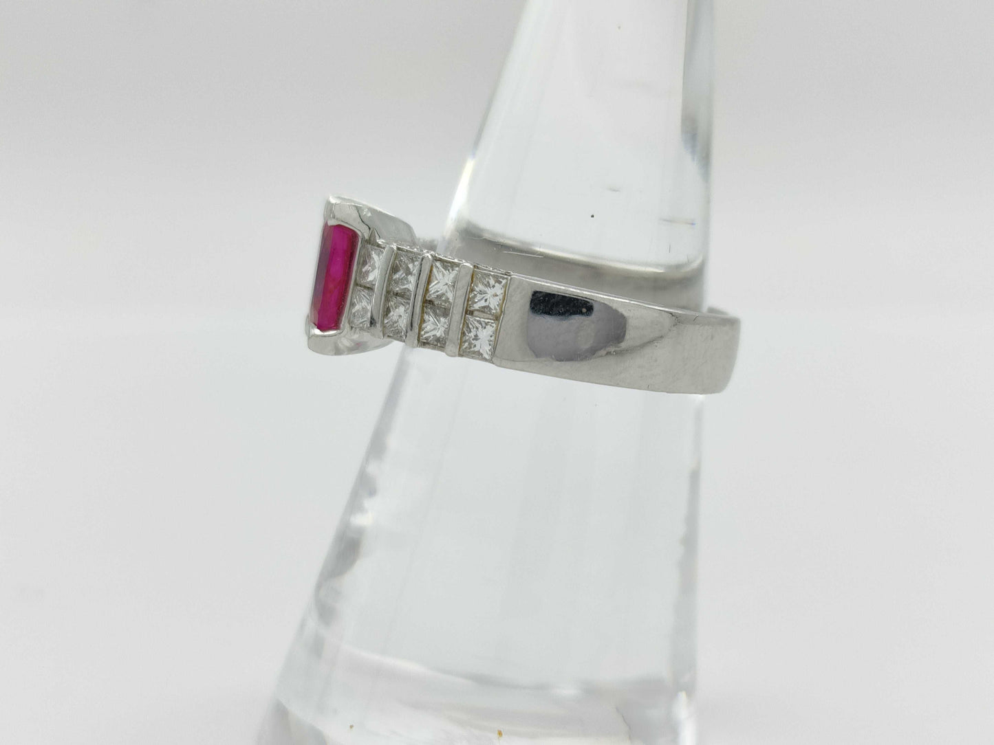 R1.598ct D1.04ct Pt900 8.9g Ring