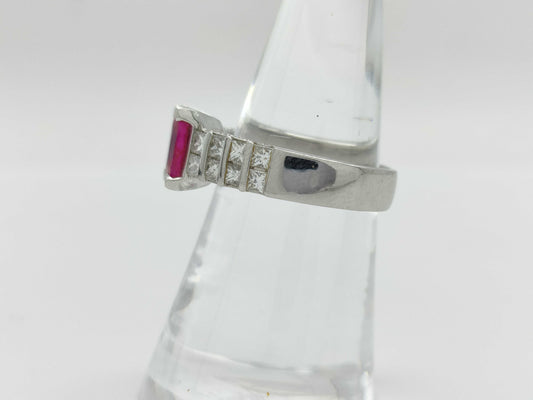 R1.598ct D1.04ct Pt900 8.9g Ring