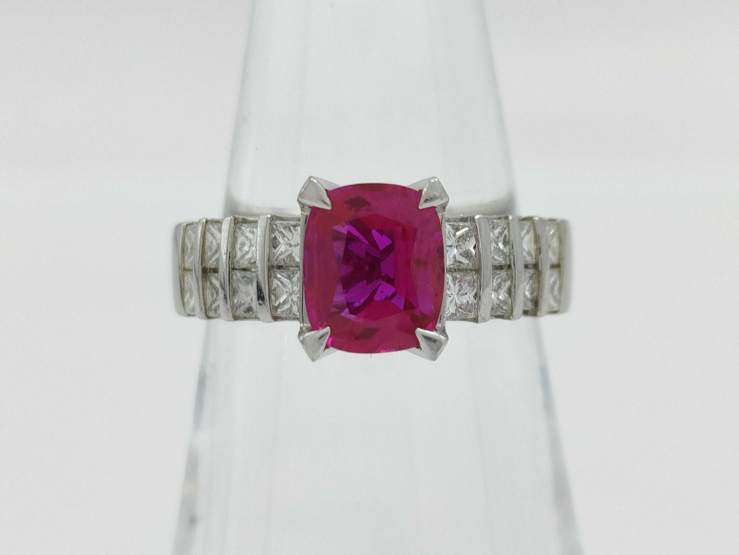R1.598ct D1.04ct Pt900 8.9g Ring