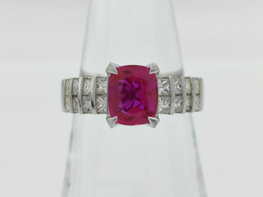 R1.598ct D1.04ct Pt900 8.9g Ring