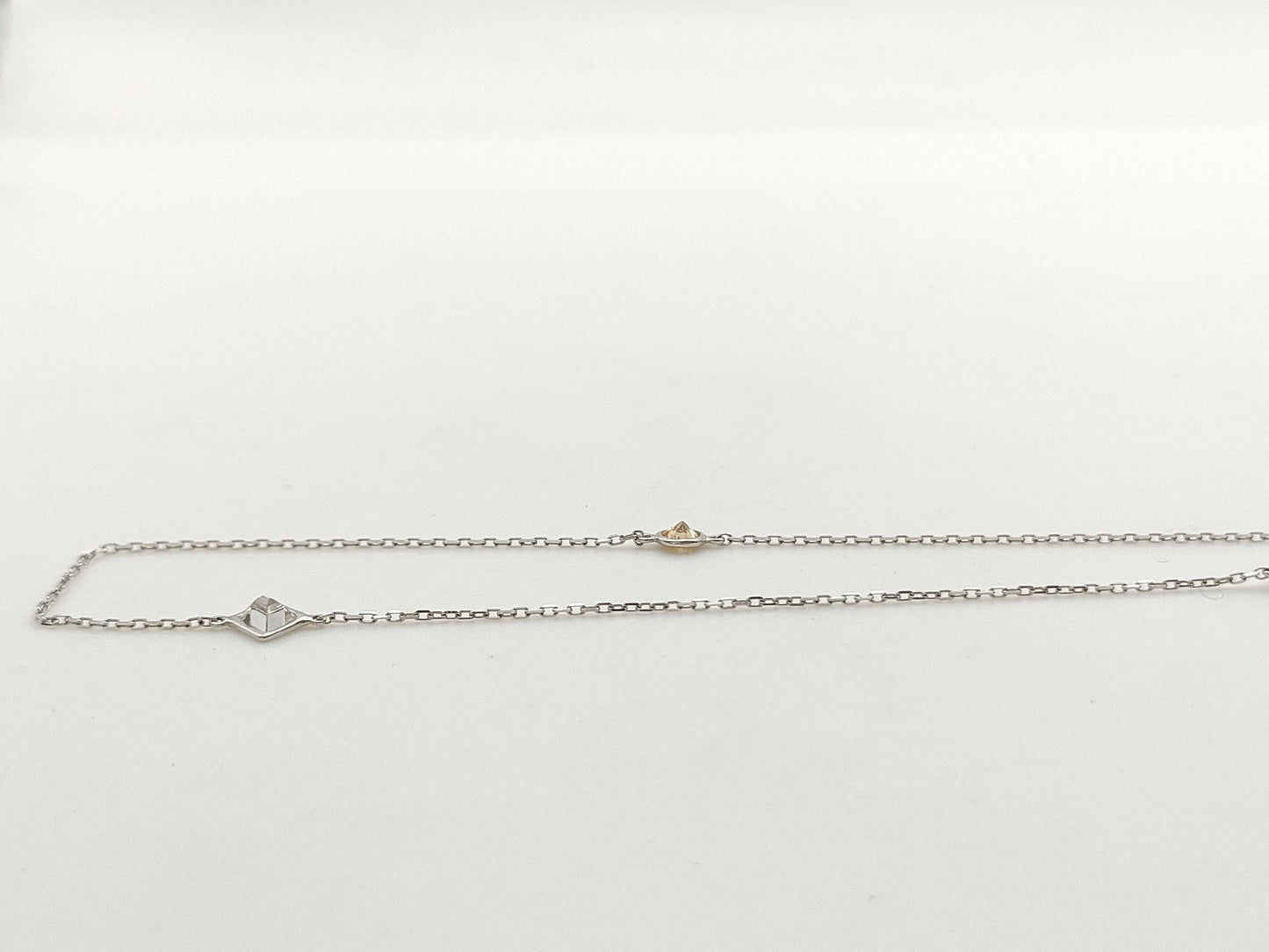 Station D2.50ct K18WG 4.2g Necklace