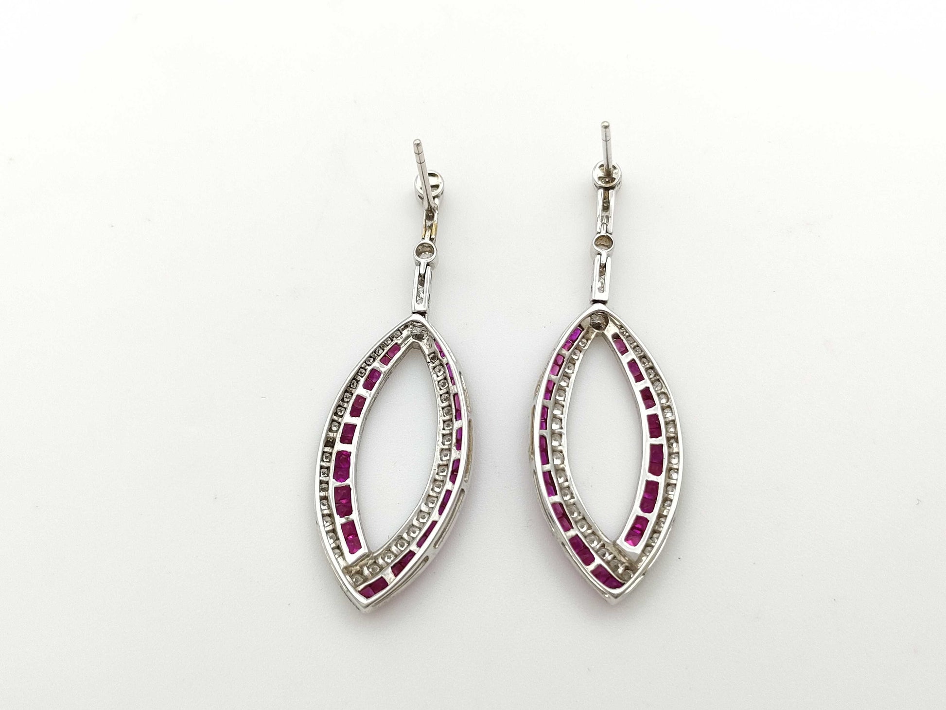 R3.25ct D1.05ct K18WG 5.6g Earrings