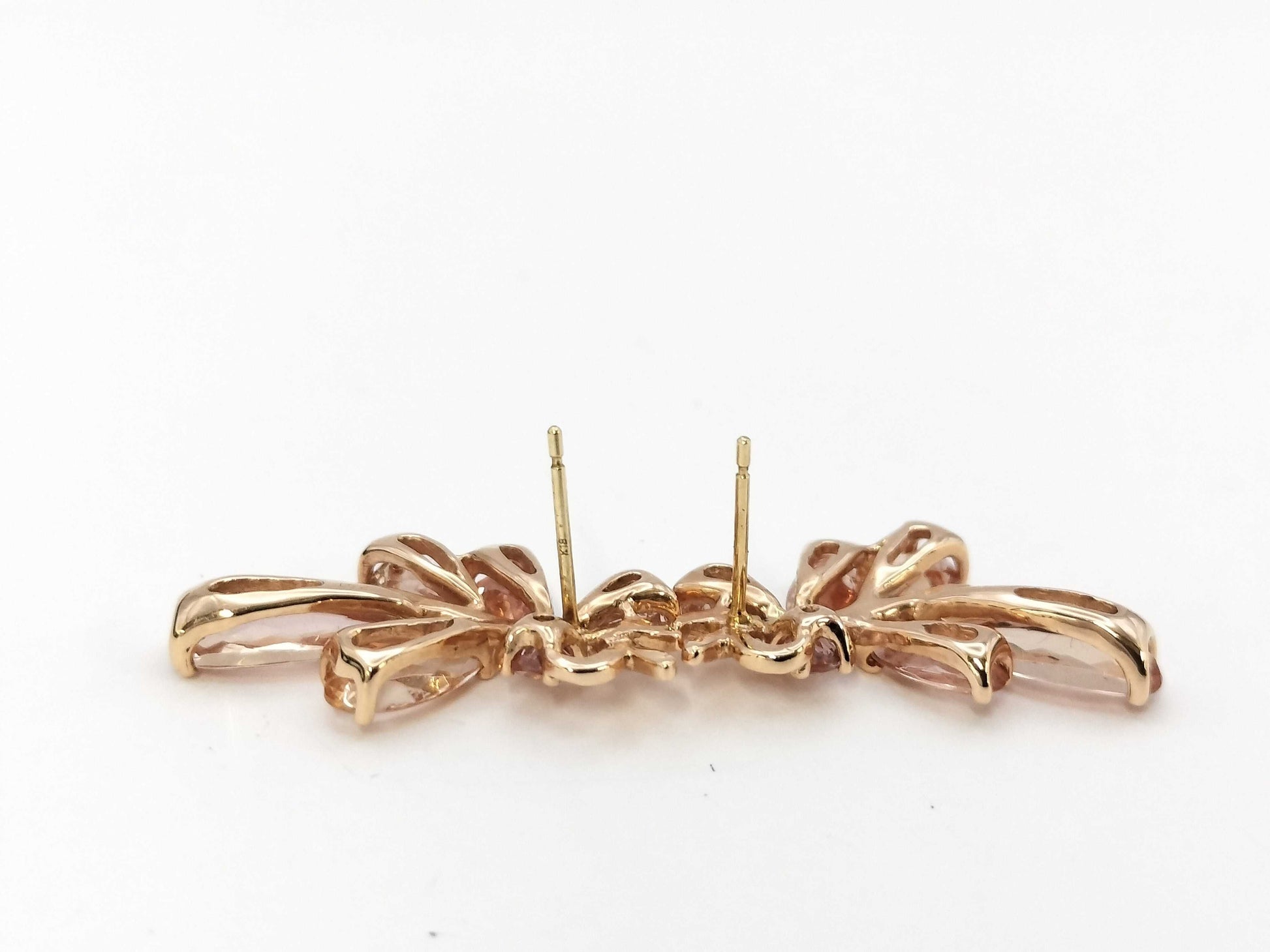 Imperial Topaz 2.60/2.60ct K18 5.2g Earrings