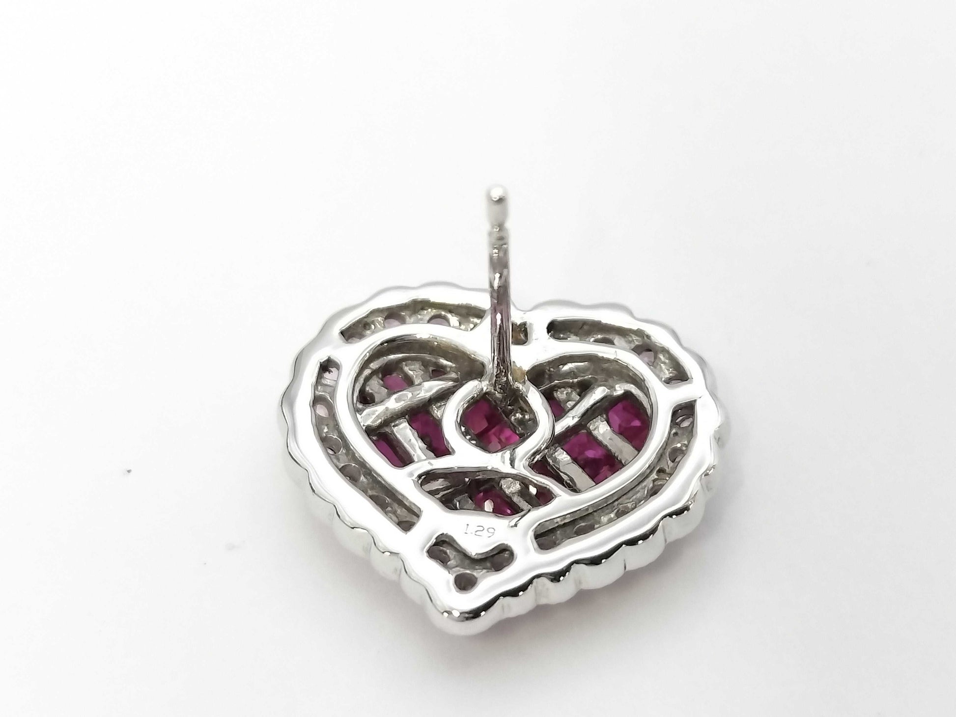 S1.29/1.29ct K18WG/K14WG 4.5g Earrings