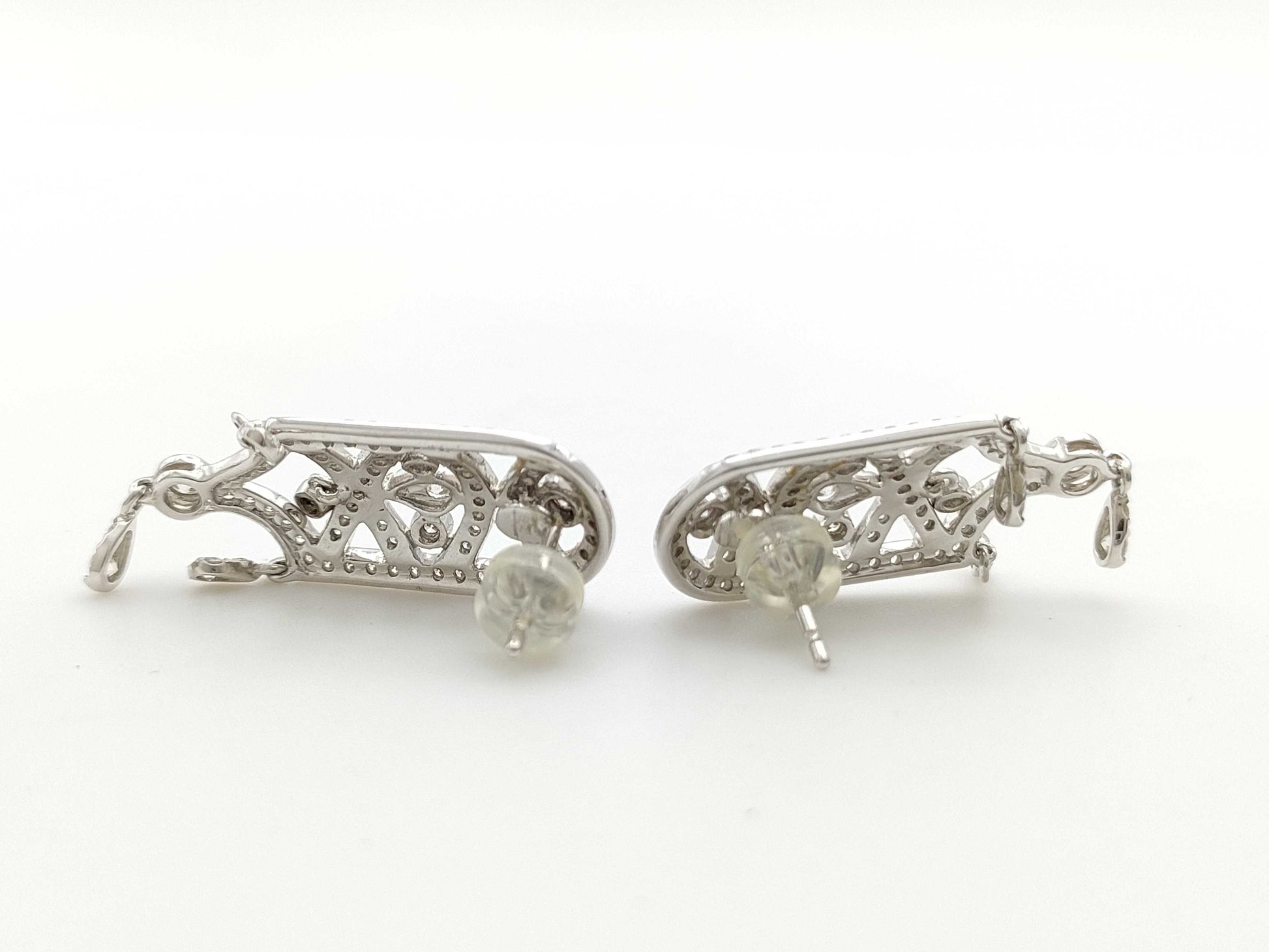 Diamond K18WG 6.6g Earrings