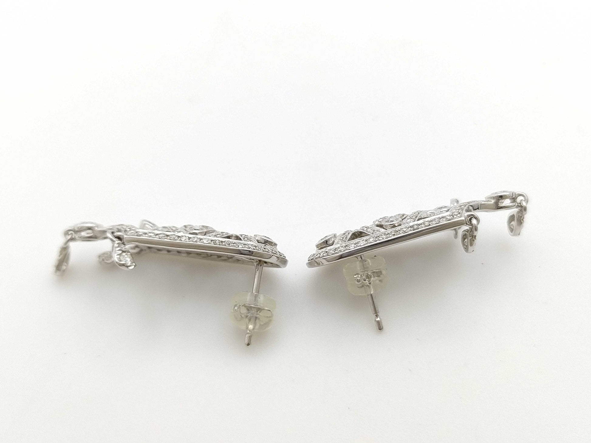 Diamond K18WG 6.6g Earrings
