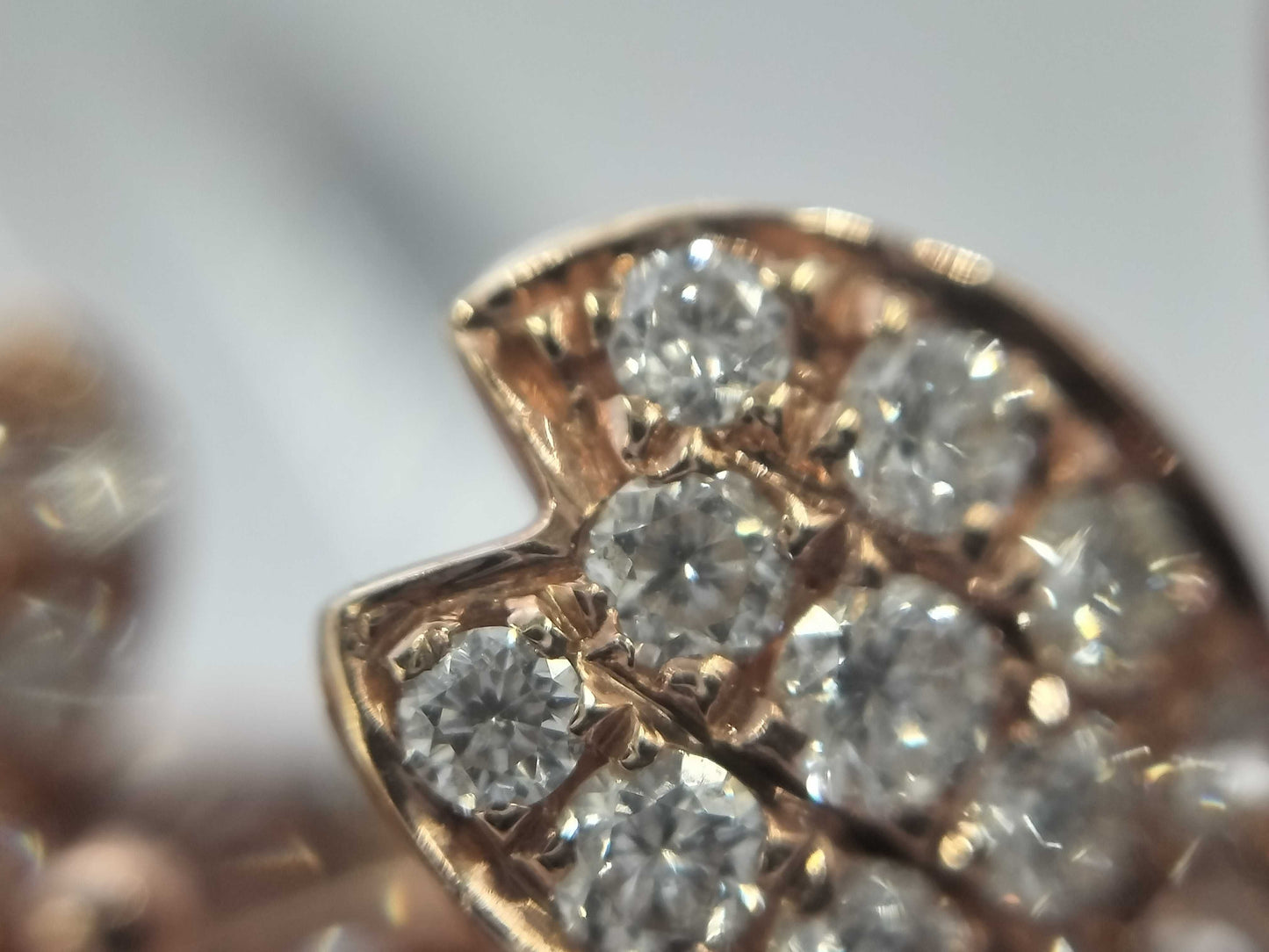 Flower Motif S0.89ct D2.36ct 750 15.3g Ring