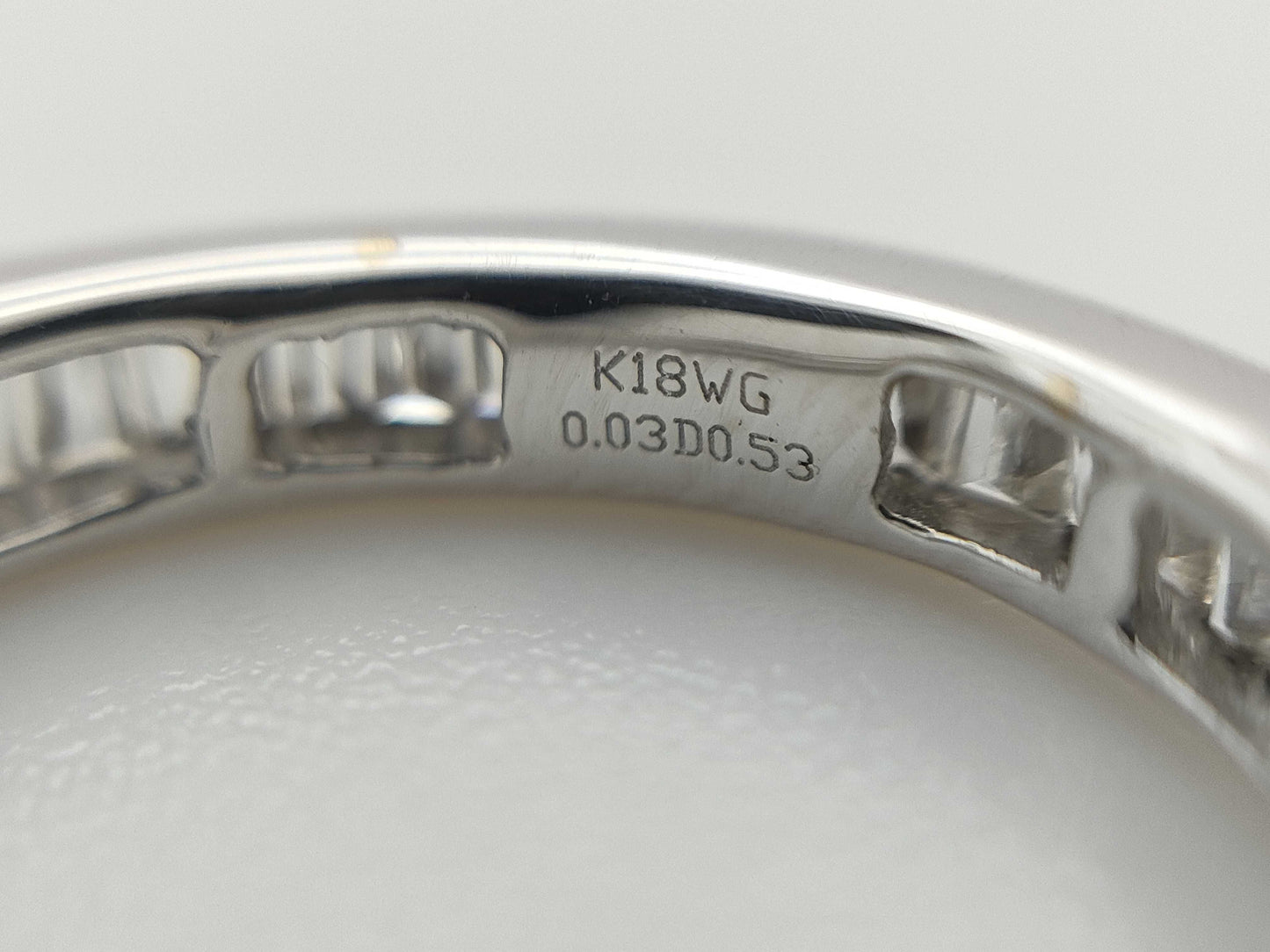 D0.03/0.53ct K18WG 2.4g Ring
