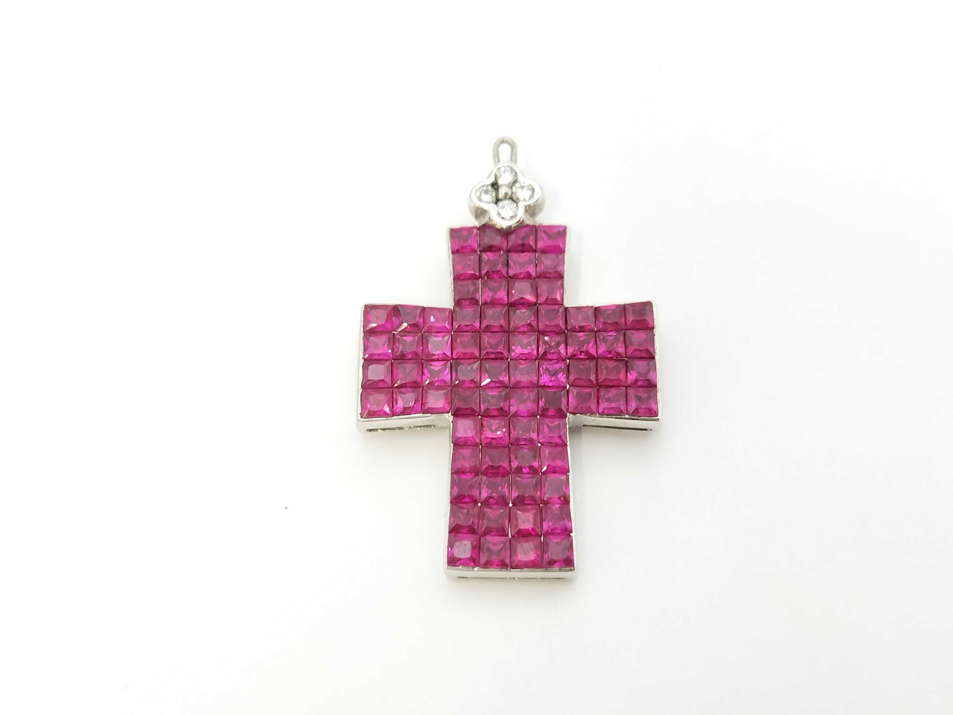 Cloth R3.65ct D0.06ct K18WG 4.8g Pendant Top
