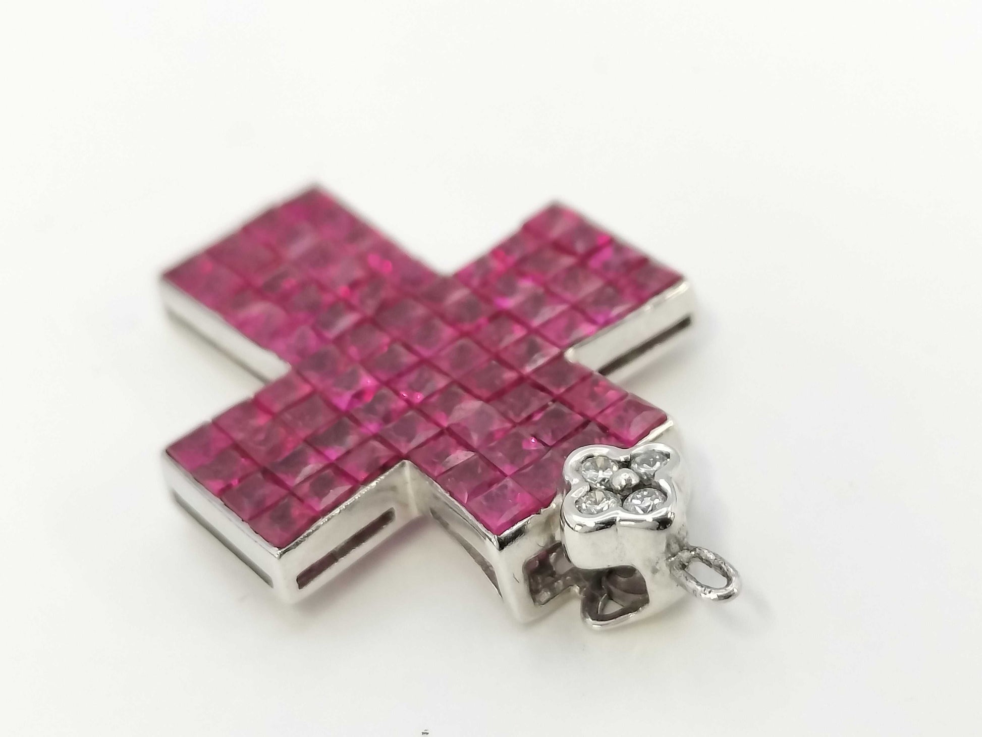Cloth R3.65ct D0.06ct K18WG 4.8g Pendant Top