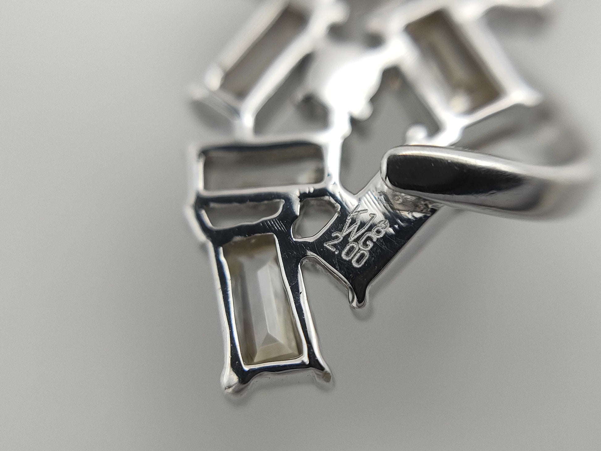 D2.00ct K18WG 4.6g Pendant Top
