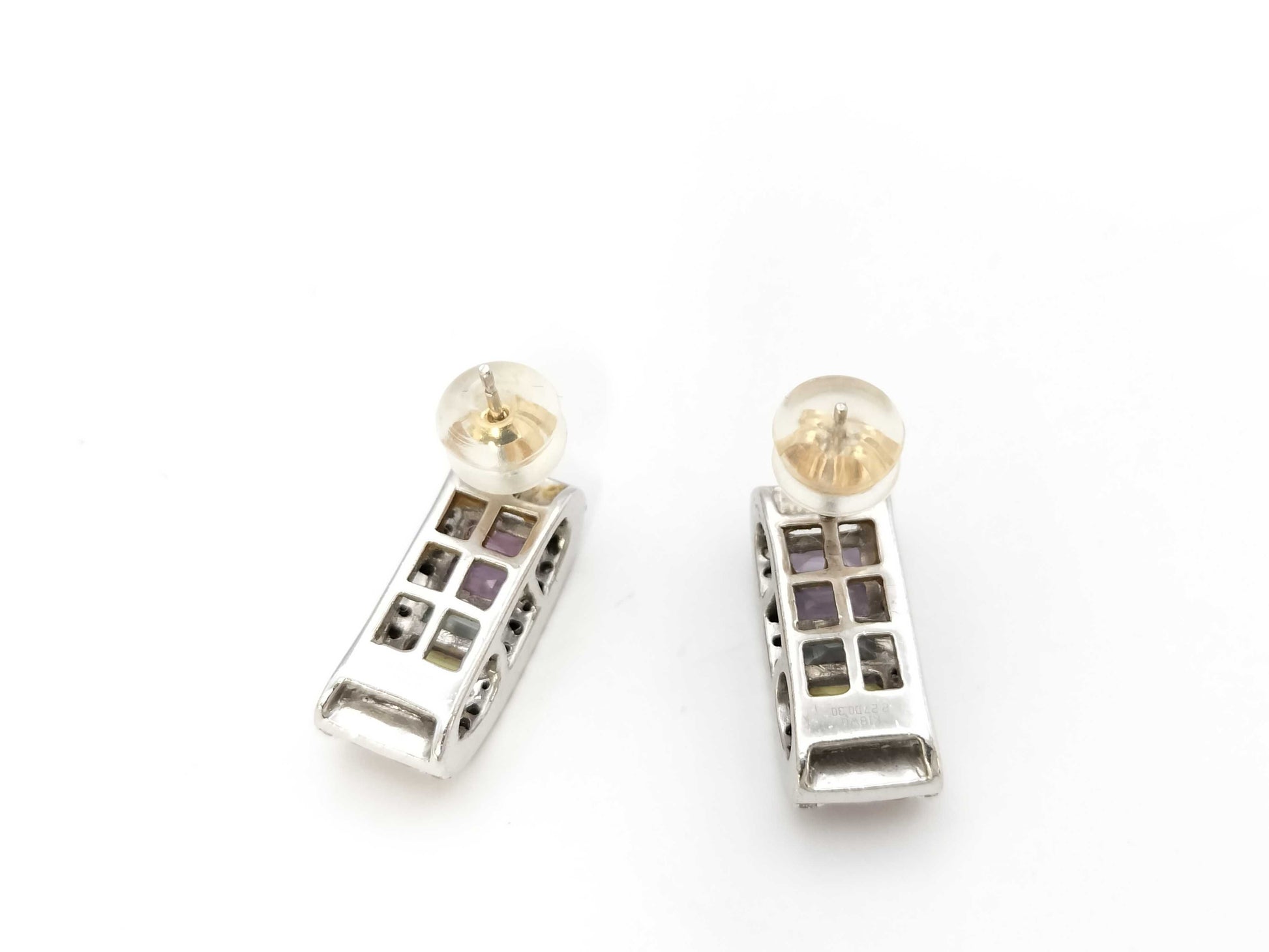 Colored Stone 2.27ct D0.30ct / Colored Stone 2.27ct D0.30ct K18WG 7.3g Earrings