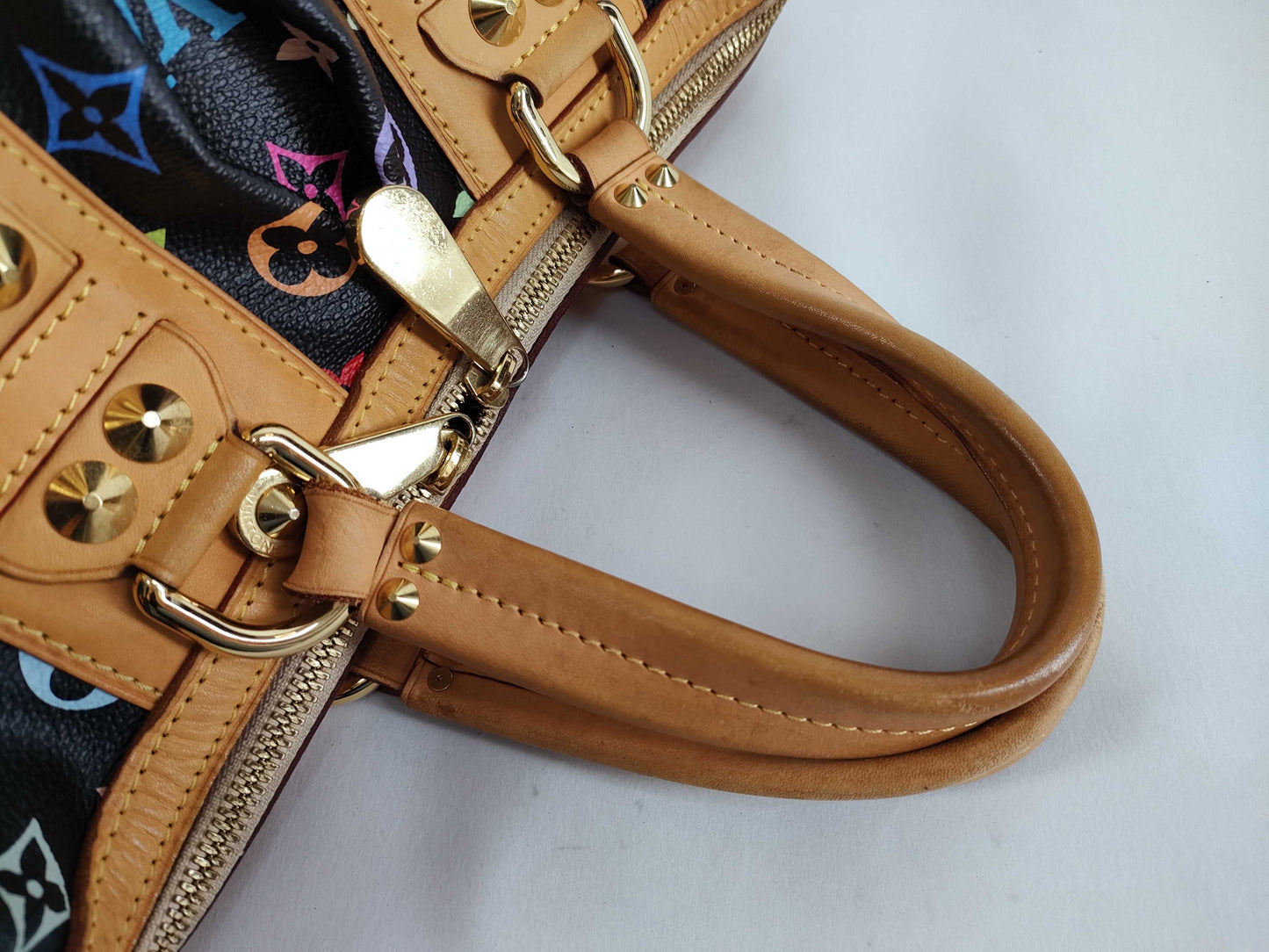 LOUIS VUITTON Monogram Multicolore LOUIS VUITTON M45642 Monogram Multicolore Courtney MM Noir Handbag