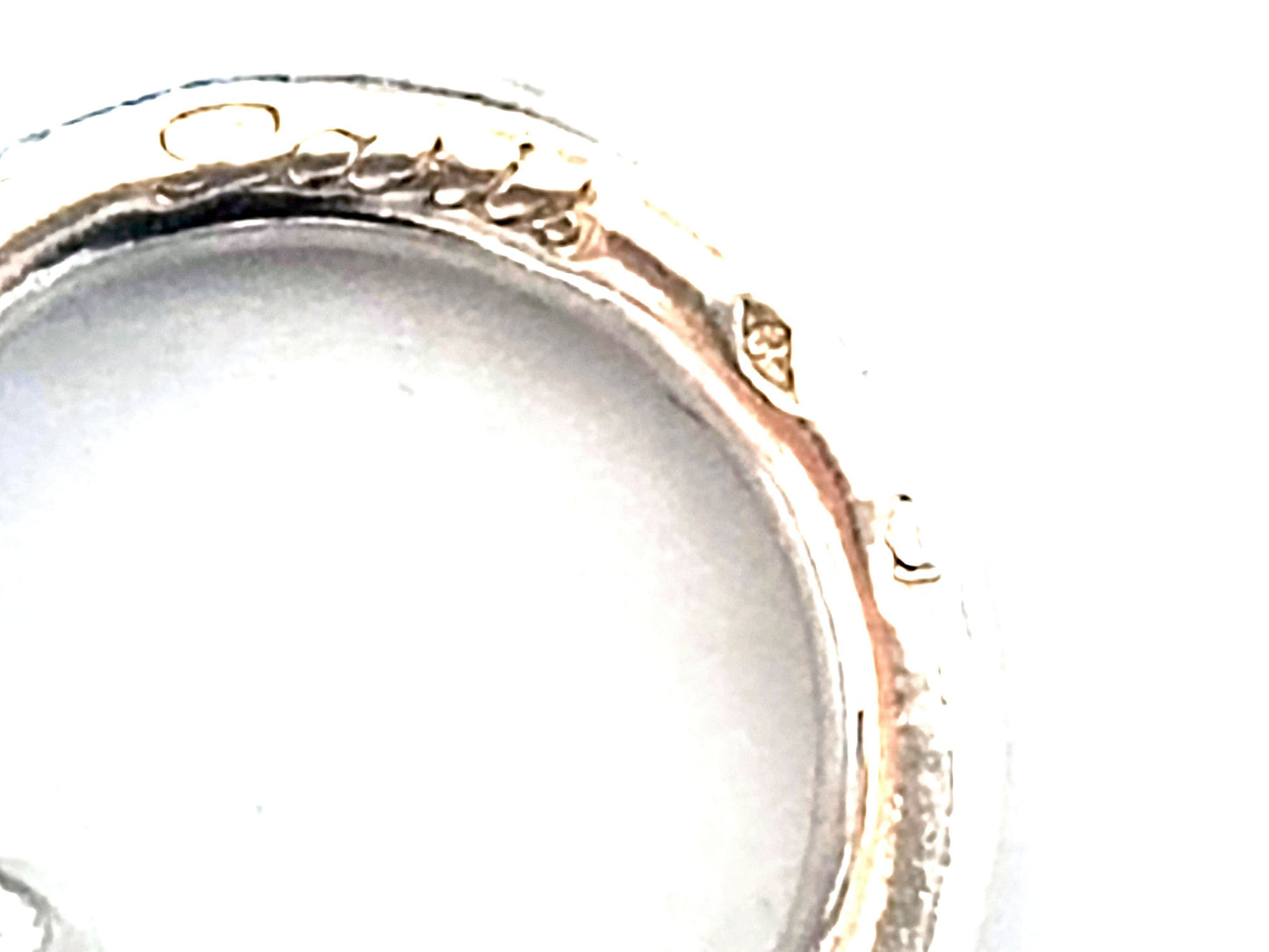 HERMES Schone Dunkle PM 1970s - 80s Cursive Engraved 17 Frames SV925 34.8g Vintage Bracelet Bracelet Bangle