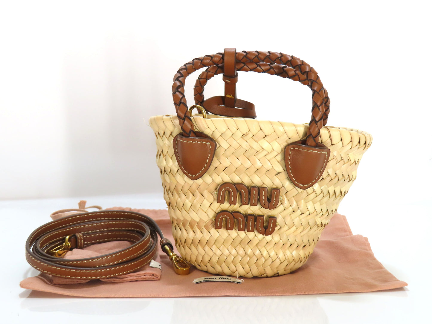 Miu Miu Mini Basket Bag 2-way Handbag