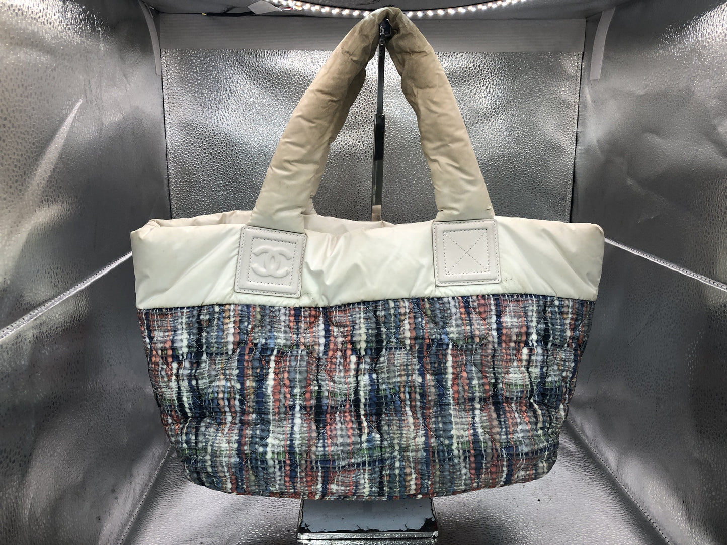 CHANEL Coco Tote Bag with Seal 19109799 Nylon Multicolor Tote Bag with Guarantee Card