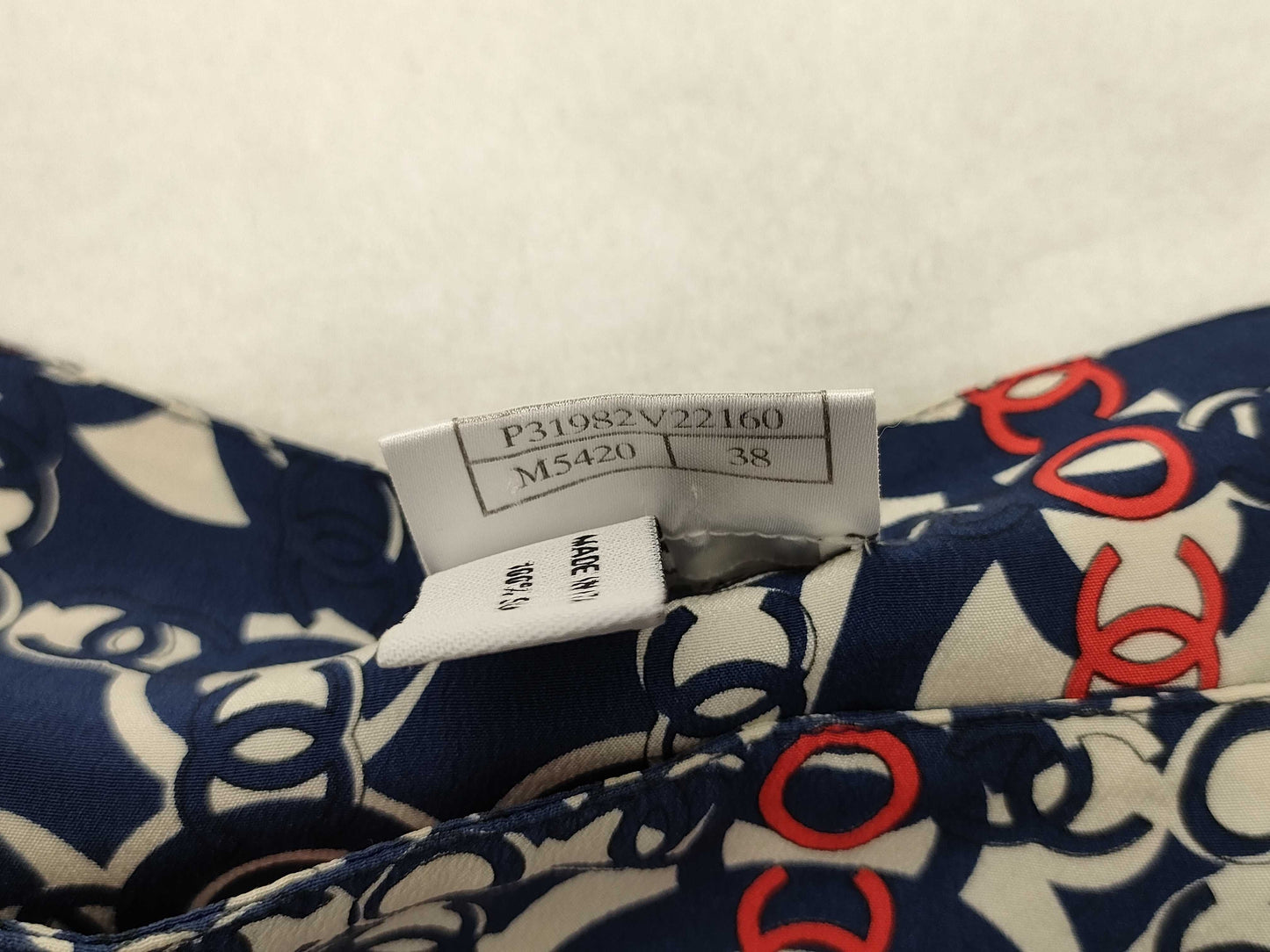 CHANEL 07AP31982 Coco Mark All-Over Print Blouse Top